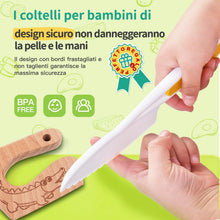 Carica l'immagine nel visualizzatore di Gallery, Set di Coltello da Cucina per Bambini per la vera cucina- 17 pezzi Coltelli di sicurezza per bambini per tagliare e cuoc