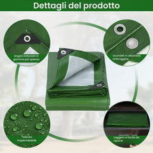 Carica l'immagine nel visualizzatore di Gallery, Velway Telo Impermeabile da Esterno - 2x3m 100 g/m² Telone con Occhielli Rinforzati, Resistente ai Raggi UV, per Barche,