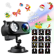 Carica l'immagine nel visualizzatore di Gallery, Proiettore di Natale luci per esterni IP44 impermeabile, 15 W luminoso HD Ocean Wave Effect, 12 diapositive 96 nessuna dissolvenza immagini luce per regalo Halloween, Natale proiettore LED decorazione