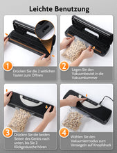 Carica l'immagine nel visualizzatore di Gallery, Macchina Sottovuoto Alimenti 5 in 1 con Taglierina Incorporata, Automatica Sigillatore Sottovuoto Macchina per Alimenti Secchi che Umidi con 10 Sachetti Sottovuoto e Tubo Sottovuoto