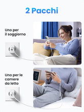 Carica l'immagine nel visualizzatore di Gallery, UGREEN Zapix 20W Caricatore USB C GaN 2Pack Caricabatteria Ricarica Rapida