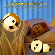 Carica l'immagine nel visualizzatore di Gallery, BORDEAG Luce Notturna Bambini, Lampada Notturna con Timer, Touch, Neonato, Panda, Ricaricabile per Ragazzi Ragazze