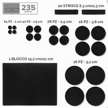 Carica l'immagine nel visualizzatore di Gallery, X-Protector Feltrini per gambe di mobili 357 pezzi, Nero