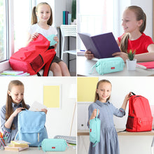 Carica l&#39;immagine nel visualizzatore di Gallery, Mamowla Astuccio Portamatite Astucci Matite di Grande Capacità Borsa Porta Penne Scuola Trucco Borsa per Bambina Ragazze Ragazzi Studenti,Blu