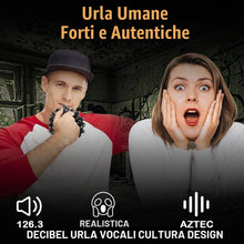 Carica l'immagine nel visualizzatore di Gallery, Fischio Della Morte Azteco, Aztec Death Whistle Emette Suoni Simili a Vere Urla Umane Fortissime, Fischietto Della Morte