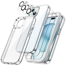 Carica l'immagine nel visualizzatore di Gallery, JETech Cover 5 in 1 per iPhone 15, Anti-Ingiallimento, Trasparente