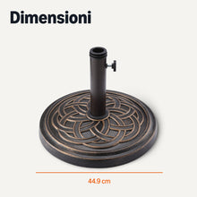Carica l'immagine nel visualizzatore di Gallery, Amazon Basics - Base per ombrellone da Giardino Regolabile, Confezione da 1, Nero