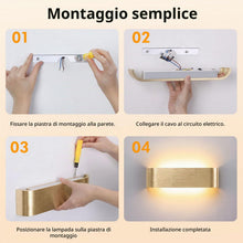 Carica l'immagine nel visualizzatore di Gallery, OOWOLF 29.5CM Applique da Parete Interna 2 Pezzi, Temperatura di Colore Regolabile, 18W Alluminio Effetto Spazzolato – L