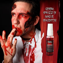Carica l'immagine nel visualizzatore di Gallery, Festicy Set Sangue Finto Halloween 2024 I 3 Tipi di Sangue Finto Lavabile (Spray, Gel, Liquido) + Spugna e Pennello I Make Up , Costumi, Effetti Spaventosi I Trucchi Halloween Bambini e Adulti