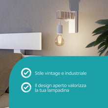 Carica l'immagine nel visualizzatore di Gallery, Eglo Lampada da parete Townshend, plafoniera vintage a uno punto