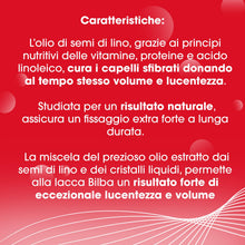 Carica l'immagine nel visualizzatore di Gallery, Bilba Lacca Extraforte con Semi di Lino e Cristalli Liquidi, Formula Professionale a Tenuta Extra Forte, Dona Volume e L
