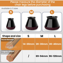 Carica l'immagine nel visualizzatore di Gallery, 24 Pezzi Gommini Per Sedie in Silicone Nero (S Fit: 14-20mm)