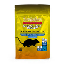 Carica l'immagine nel visualizzatore di Gallery, Sandokan, Ciapa Rat Pellet Veleno per Topi 140g in Bustine da 20g, Esca Topicida Secca a Base di Cereali, Ratticida Croc