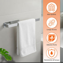 Carica l'immagine nel visualizzatore di Gallery, ECENCE Porta Asciugamani Bagno Adesivo cromo senza Foratura 38cm