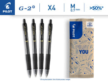 Carica l'immagine nel visualizzatore di Gallery, PILOT - 4 G2 Plus - Penna Roller Gel Retrattile e Ricaricabile - Nero