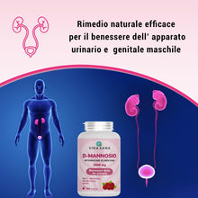Carica l'immagine nel visualizzatore di Gallery, D-Mannosio Puro 2200 mg con Mirtillo Rosso – 180 Capsule | Integratore Donna e uomo per Vie Urinarie e Cistite | Support