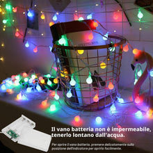 Carica l'immagine nel visualizzatore di Gallery, AGOTD - Ghirlanda di 40 lampadine a LED, 5 m, funzionamento a batteria, impermeabile, ideale per la decorazione di camer