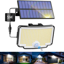 Carica l'immagine nel visualizzatore di Gallery, nipify 318LED Faretti Solari a Led da Esterno, 270° Illuminazione Faro Led Esterno con Pannello Solare, IP65 Impermeabil