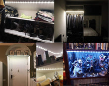 Carica l'immagine nel visualizzatore di Gallery, OriFiil Luce Armadio, 1M LED Striscia con Sensore di Movimento, Luci LED a Batteria per Camera da letto, Scale, Corridoio, Cucina, Guardaroba etc-Auto/On/Off