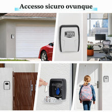 Carica l'immagine nel visualizzatore di Gallery, Cassetta Chiavi con Codice a 4 Cifre, Cassetta Portachiavi da Parete di Sicurezza, Grande Key Box da Esterno, Locker Chi