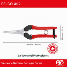 Carica l'immagine nel visualizzatore di Gallery, FELCO 322 forbici da raccolta in acciaio inox per la raccolta, 10 mm