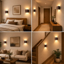 Carica l'immagine nel visualizzatore di Gallery, 2pcs 9W Applique da Parete LED Legno G9 Interno Quercia Scura Luce Fessura