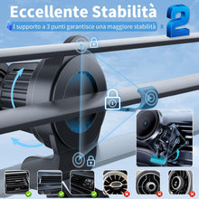 Carica l'immagine nel visualizzatore di Gallery, Caricabatterie Wireless Magnetico per Auto, 15W MANKIW Ricarica Wireless Auto Compatibile con iPhone 17/16/15/14/13/12,M
