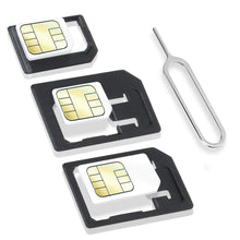 Carica l'immagine nel visualizzatore di Gallery, Wicked Chili, Set Adattatore per SIM 4 in 1 per Cellulare, Smartphone e