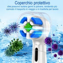 Carica l'immagine nel visualizzatore di Gallery, 8 Testine di Ricambio Compatibili con Oral-B iO Serie 2 3 4 5 6 7 8 9 10 + 8 Cappucci + Porta Testine con vano Spazzolin