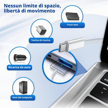 Carica l'immagine nel visualizzatore di Gallery, Cavo da USB C a magnetico 3 - 2 m - 140 W PD - Cavo di ricarica rapida per lavori mobili e riunioni - Cavo di ricarica f