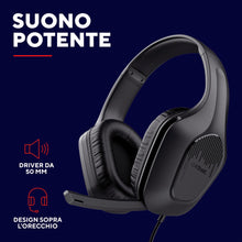 Carica l'immagine nel visualizzatore di Gallery, GXTrust Rayne Cuffie Gaming Leggere Over-Ear, Jack Audio 3.5 mm, Nero