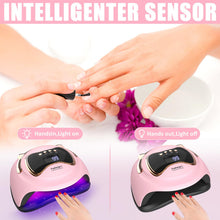 Carica l'immagine nel visualizzatore di Gallery, Frasheng 180W Lampada UV LED Unghie,Nuovo Design Della Maniglia Dell'orecchio Di Gatto,Professionale Fornetto Unghie Semipermanente per Manicure,con 4 Modalità Timer,con Mini Lampada UV per Unghie