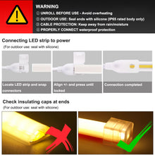 Carica l'immagine nel visualizzatore di Gallery, XUNATA Striscia LED COB 220V, Alta Luminosità 360 LED/m, IP65 Impermeabile, Ogni 50 cm di Taglio, Nastri LED Flessibile Luce (Bianco Naturale, 2m)
