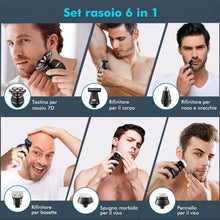 Carica l'immagine nel visualizzatore di Gallery, ETENTOUS Rasoio Testa Calva Uomo, 7D Rasoio Elettrico Barba Zero Autonomia