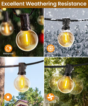 Carica l'immagine nel visualizzatore di Gallery, Rintea Catena Luminosa Esterno, 20M Luci da Esterno Giardino con 30+2 LED 0.6W Catene Lampadine 2700K Bianco Catena LED 