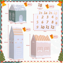 Carica l&#39;immagine nel visualizzatore di Gallery, Kesote Calendario Avvento Fai da Te, 24 Calendario Avvento da Riempire, Scatole Natalizie con Diversi Disegni Natalizi Scatoline per Regali Piccoli Natalizi, Colori Morandi