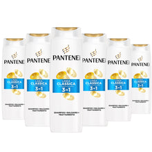 Carica l'immagine nel visualizzatore di Gallery, Pantene Pro-V Shampoo 3 in 1 Linea Classica 6x300ml per Capelli Normali e Misti, Protegge i Legami del Capello e Dona ai