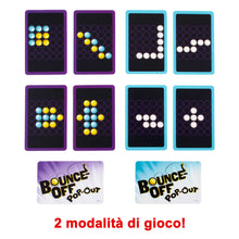 Carica l'immagine nel visualizzatore di Gallery, Mattel Games - BOUNCE-OFF POP-OUT gioco di società per famiglie, adolescenti e adulti con 16 palline, 20 carte sfida, base di gioco con timer, Giocattolo e regalo per Bambini 7+ Anni, HKR53