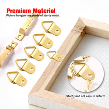 Carica l'immagine nel visualizzatore di Gallery, YIXISI 100 Pezzi Ganci Cornici Quadri Set, Ganci a Dente di Sega, Triangolo Anello Gancio, Ganci Appendi Quadri, con 150