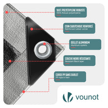 Carica l'immagine nel visualizzatore di Gallery, VOUNOT® Telo Impermeabile Esterno 2x3m, Telone Occhiellato Impermeabile Rinforzato PE 240 g/m², Telo Protettivo Multiuso