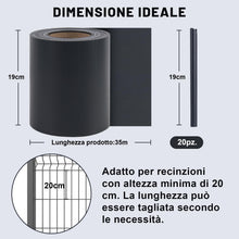 Carica l'immagine nel visualizzatore di Gallery, HENG FENG Strisce Frangivista PVC per ringhiere 35m x 19cm, Anthracite
