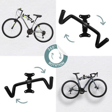 Carica l'immagine nel visualizzatore di Gallery, Porta Bici da Muro - Appendi Bici da Muro - Supporto Bici da Muro, Portata di 30 kg, 360° Girevole ed Estraibile, Pieghe