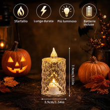 Carica l'immagine nel visualizzatore di Gallery, KATELUO Candele LED Fiamma Oscillante, 12 Pezzi Candele Flickering Flameless Candele a Batteria, Candele LED Senza Fiamm