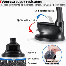 Carica l'immagine nel visualizzatore di Gallery, APPS2Car supporto magnetico per auto,adatto a parabrezza e cruscotti, è dotato di 6 potenti magneti, un supporto a collo