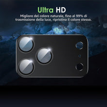 Carica l'immagine nel visualizzatore di Gallery, Fitudoos [2 Pezzi Vetro Temperato Pellicola Protettiva Fotocamera Compatibile con iPhone 17 Pro, Lega di alluminio Prote