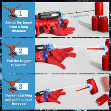 Carica l'immagine nel visualizzatore di Gallery, Launcher Glove, Spiderm Guanti per Bambino, Spider Launcher Guanto con con Spiderm Maschera, Guanti Launcher per Giochi, Spider Web Launcher Toy, Cosplay Giocattoli da Polso Se (A)