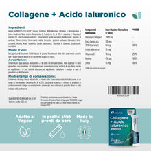 Carica l'immagine nel visualizzatore di Gallery, Collagene da Bere - Collagene e Acido ialuronico Integratore, 60 Stick con Gliprolys® Collagen liquido Idrolizzato Vegan