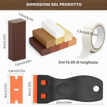Carica l'immagine nel visualizzatore di Gallery, 8 Colori Stucco per Legno con Tonalità Marroni Comuni del legno