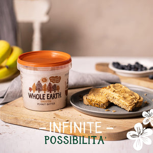 Whole Earth Crema di Arachidi Cremoso, Crema Spalmabile, Fonte Naturale di Proteine Vegetali, Senza Glutine, Vegan, Confezione da 1kg