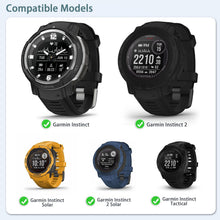 Carica l'immagine nel visualizzatore di Gallery, Cinturino di ricambio per smartwatch da 22 mm, compatibile con Garmin Instinct/Instinct 2/Solar/2 Solar, regolabile, spo